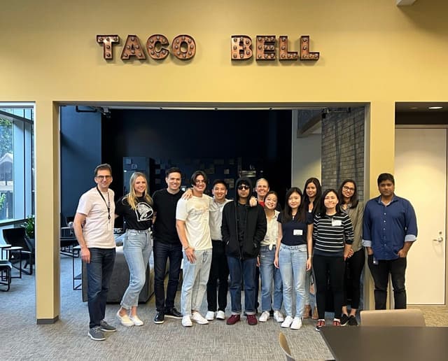 Group Photo at Taco Bell